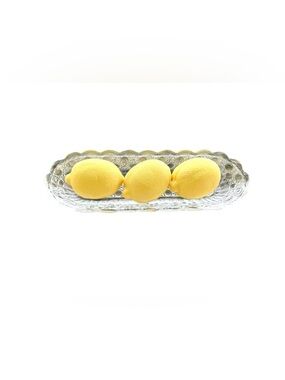 Avon “Sunny Lemon” Crystal Soap Dish Set 🍋